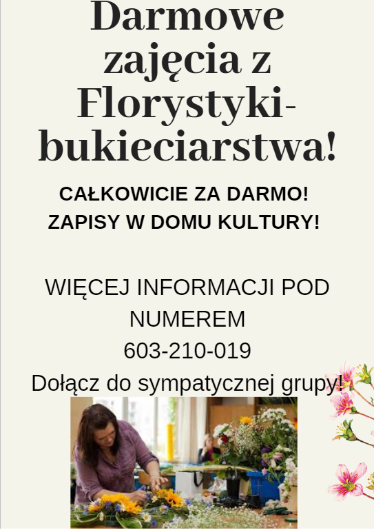 Darmowe zajęcia z florystyki - bukieciarstwa!