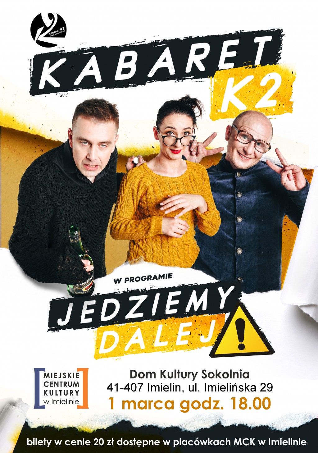 Kabaret „K2” 1 marca (niedziela) godz. 18:00