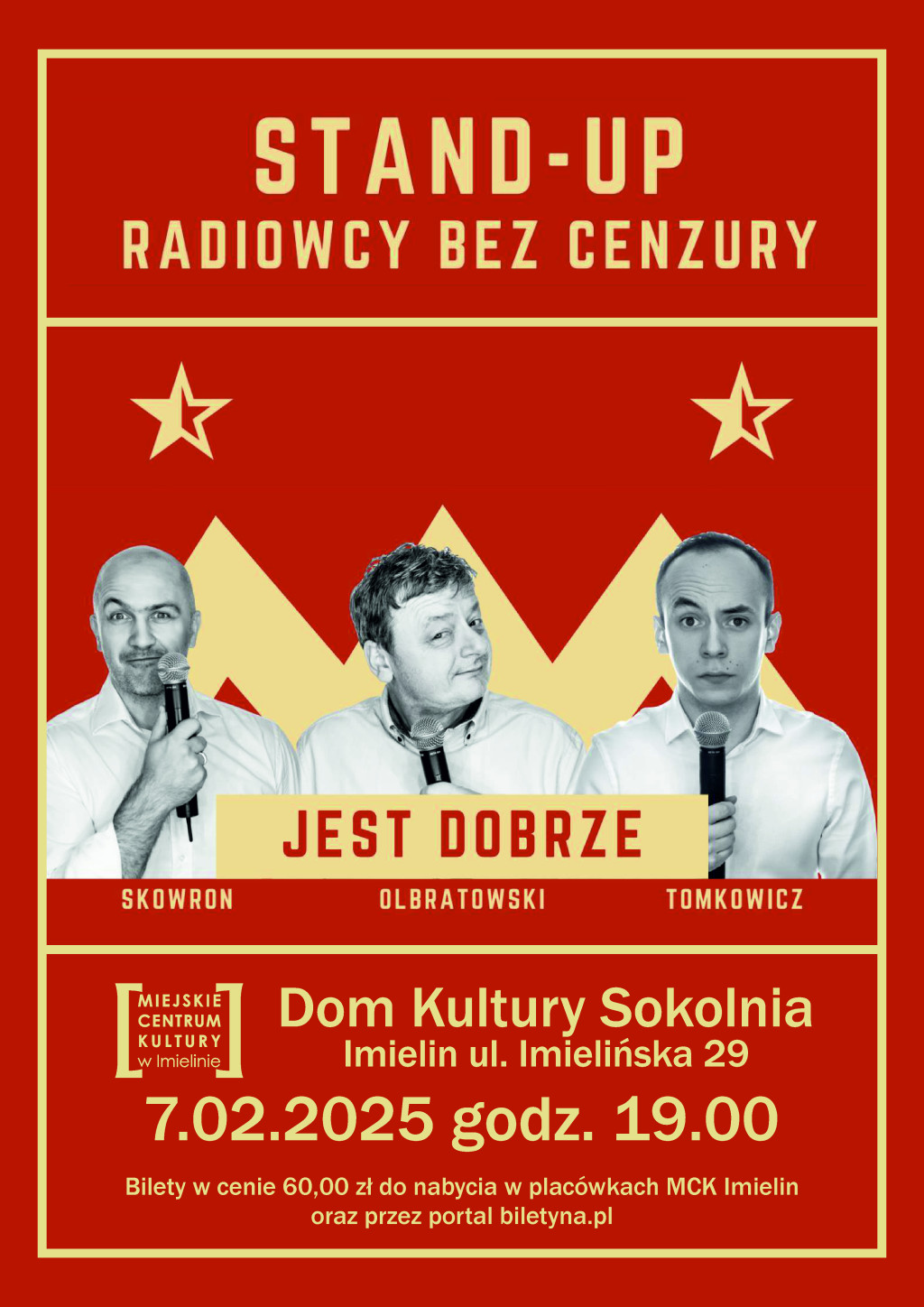 Radiowcy bez cenzury 7 lutego (piątek) godz. 19:00 Dom Kultury „Sokolnia”